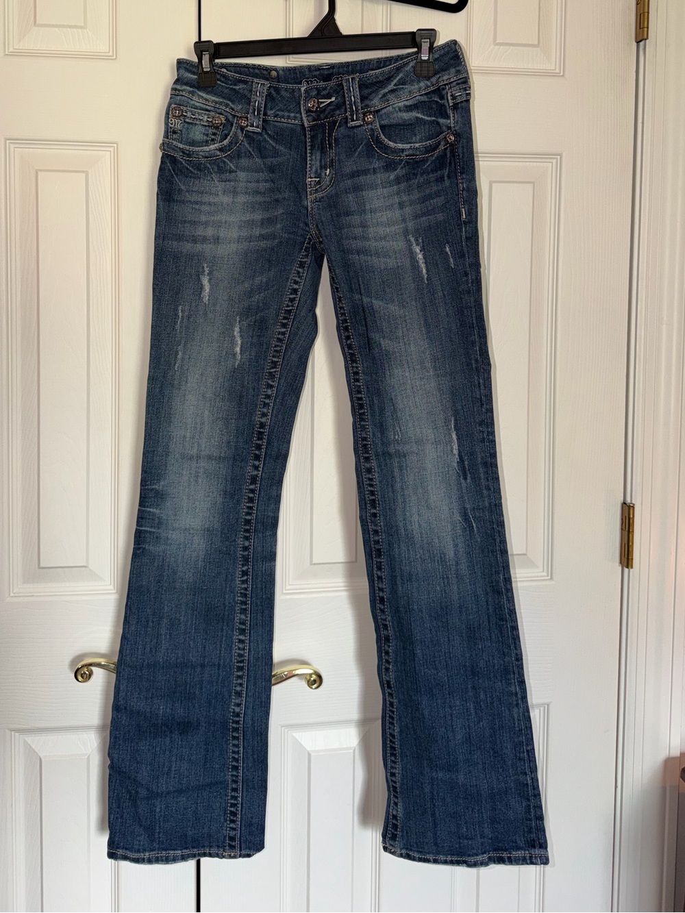 Miss Me Women's Flare Jeans in Dark Blue Wash